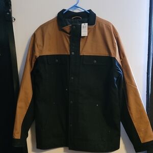 CAT Men's Black and Tan Military Jacket